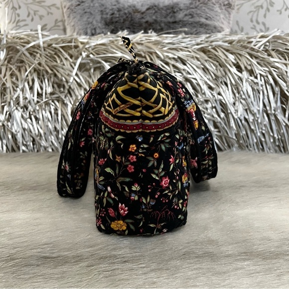 Vintage VERA BRADLEY Ping Petite Paddy Bag Zip Top Black Gold Toile Red Asian - Picture 4 of 12